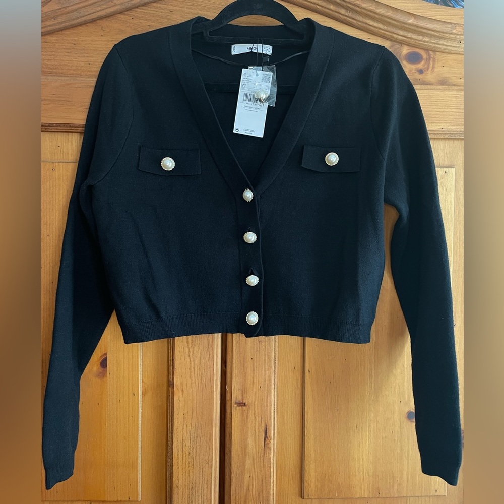 Mango Old Money black cardigan